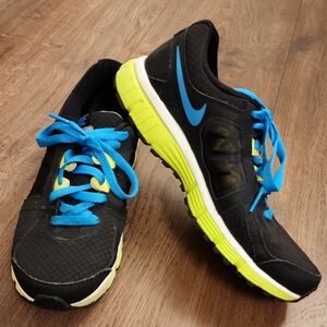 Nike Dual Fusion ST2 Running Shoes Black & Blue #454240-018 Women's size 9